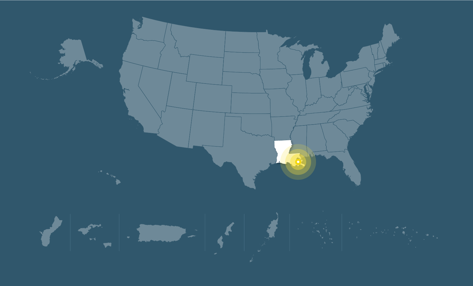 Map of New Orleans, LA